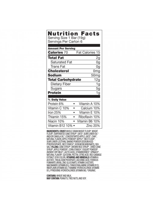 Plum Organics, Tots, Mighty Snack Bars, Strawberry, 6 Bars, 0.67 oz (19 g) Each