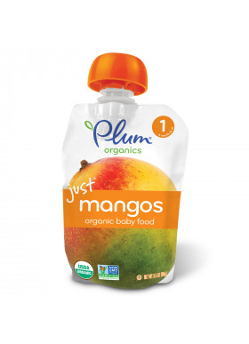Plum Organics, Organic Baby Food, Stage 1, Just Mangos, 3.5 oz (99 g)