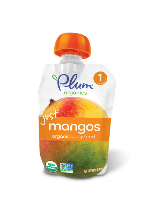 Plum Organics, Organic Baby Food, Stage 1, Just Mangos, 3.5 oz (99 g)