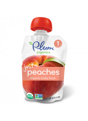 Plum Organics, Organic Baby Food, Stage 1, Just Peaches, 3.5 oz (99 g)