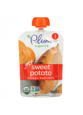 Plum Organics, Organic Baby Food, Stage 1, Just Sweet Potato, 3 oz (85 g)