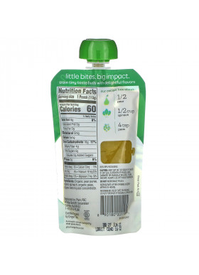 Plum Organics, Organic Baby Food, Stage 2, Pear, Spinach & Pea, 4 oz (113 g)