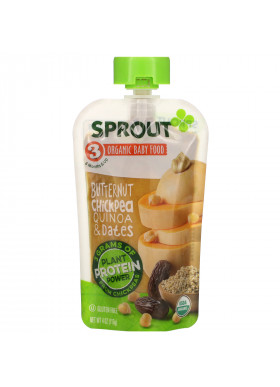 Sprout Organic, Baby Food, 8 Months & Up, Butternut Chickpea, Quinoa & Dates, 4 oz (113 g)