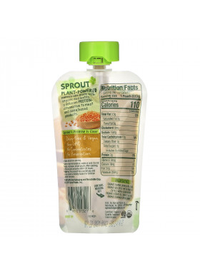 Sprout Organic, Baby Food, 8 Months & Up, Pumpkin, Apple, Red Lentil with Cinnamon, 4 oz (113 g)