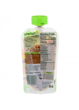 Sprout Organic, Baby Food, 6 Months & Up, Carrot, Chickpeas, Zucchini, Pear, 3.5 oz (99 g)