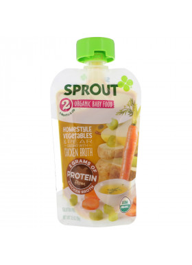 Sprout Organic, Baby Food, 6 Months & Up, Homestyle Vegetables & Pear, 3.5 oz (99 g)