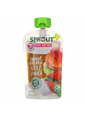 Sprout Organic, Baby Food, 6 Months & Up, Sweet Potato Apple Spinach,  3.5 oz ( 99 g)