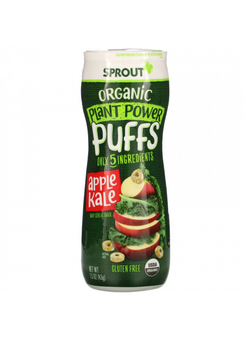 Sprout Organic, Plant Power Puffs, Apple Kale, 1.5 oz (43 g)