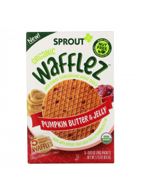 Sprout Organic, Wafflez, Pumpkin Butter & Jelly, 5 Packets, 0.63 oz (18 g)