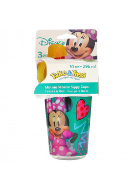 The First Years, Disney Minnie Mouse, Take & Toss Sippy Cups, 9+ Months, 3 Pack, 10 oz (296 ml) Each
