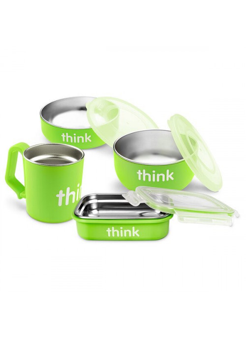 Think, Thinkbaby, The Complete BPA-Free Feeding Set, Light Green, 1 Set