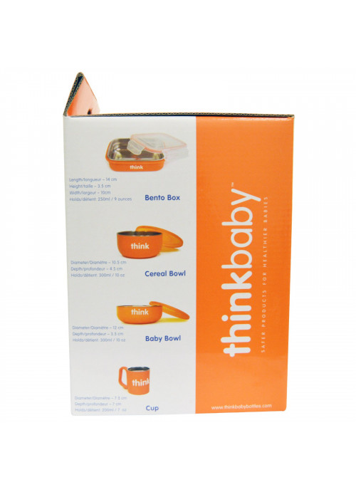 Think, Thinkbaby, The Complete BPA-Free Feeding Set, Orange, 1 Set