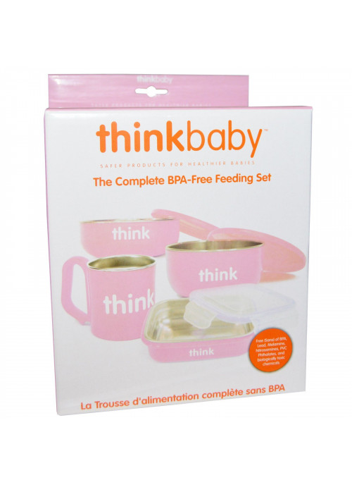 Think, Thinkbaby, The Complete BPA-Free Feeding Set, Pink, 1 Set
