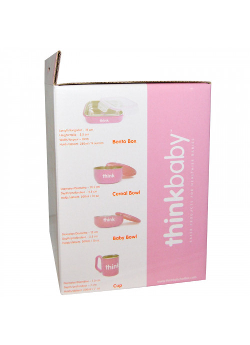 Think, Thinkbaby, The Complete BPA-Free Feeding Set, Pink, 1 Set