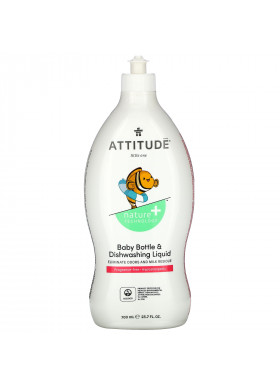 ATTITUDE, Baby Bottle & Dishwashing Liquid, Fragrance-Free, 23.7 fl oz (700 ml)