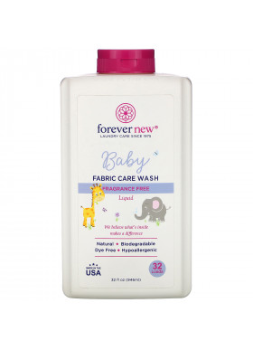 Forever New, Baby, Fabric Care Wash, Liquid, Fragrance Free, 32 fl oz (946 ml)