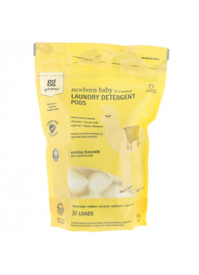 Grab Green, Laundry Detergent Pods, Newborn Baby, 0-4 Months, Calming Chamomile with Essential Oils, 30 Loads, 1.05 lbs (480 g)