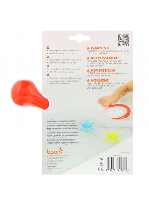 Boon, Water Bugs, Floating Bath Toys with Net, 10+ Months