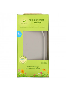 Green Sprouts, Mini Platemat, 6+ Months, Gray, 1 Mat