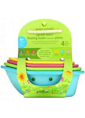 Green Sprouts, Sprout Ware Floating Boats,  6+ Months, Multicolor, 4 Count