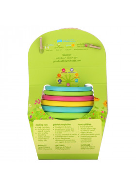 Green Sprouts, Sprout Ware Stacking Cups,  6+ Months, Multicolor, 6 Cups