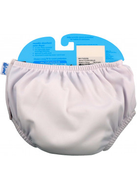 i play Inc., Swimsuit Diaper, Reusable & Absorbent, 24 Months, White, 1 Diaper