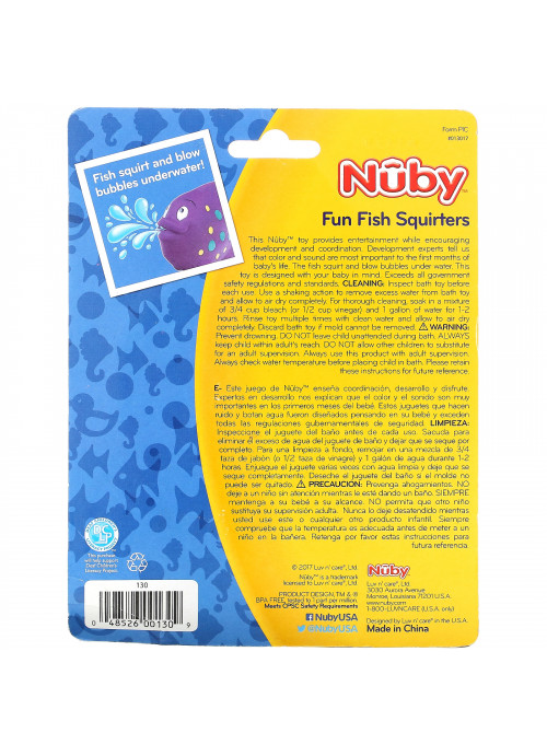 Nuby, Fun Fish Squirters, 6+ Months, 3 Pack