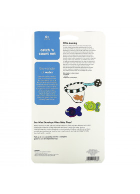 Sassy,  Developmental Bath Toy, Catch 'n Count Net,  6 + Months, 4 Piece Set