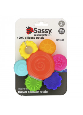 Sassy, Inspire The Senses, Flower Teether Rattle, 3+ Months, 1 Count