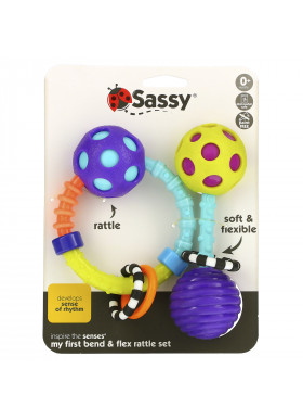 Sassy, My First Bend & Flex Rattle Set, 0+ Months, 2 Piece Set