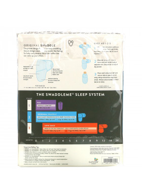 Summer Infant, SwaddleMe, Original Swaddle, Small/Medium,  0-3 Months, Grey, 5 Pack