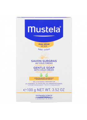 Mustela, Baby Gentle Soap with Cold Cream, 3.52 oz (100 g)
