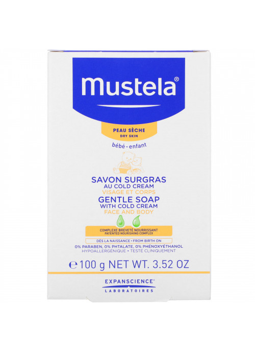 Mustela, Baby Gentle Soap with Cold Cream, 3.52 oz (100 g)