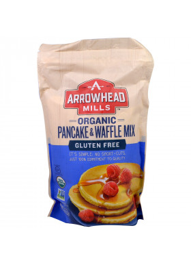 Arrowhead Mills, Organic Pancake & Waffle Mix, Gluten Free, 1.6 lbs (737 g)