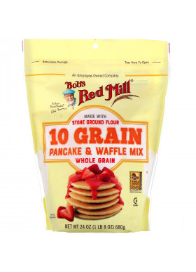 Bob's Red Mill, 10 Grain Pancake & Waffle Mix, Whole Grain, 24 oz (680 g)