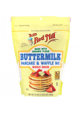 Bob's Red Mill, Buttermilk Pancake & Waffle Mix, Whole Grain, 24 oz (680 g)