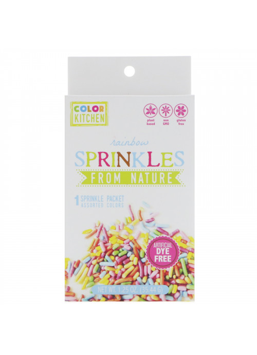 ColorKitchen, Rainbow, Sprinkles From Nature, Rainbow Sprinkles, 1.25 oz (35.44 g)