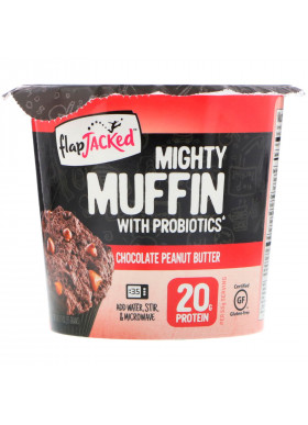 FlapJacked, Mighty Muffin With Probiotics, Chocolate Peanut Butter, 1.9 oz (55 g)