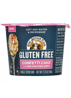 King Arthur Flour, Confetti Cake with Mini Frosting Chips, Gluten Free, 2.25 oz (64 g)