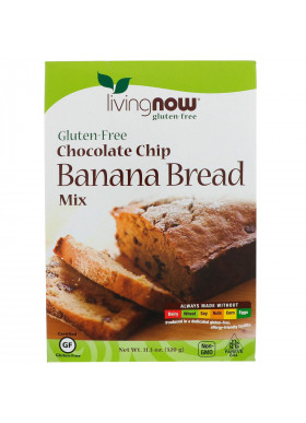 Now Foods, Chocolate Chip Banana Bread Mix, Gluten-Free, 11.3 oz (320 g)