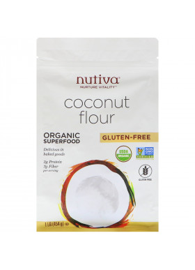 Nutiva, Organic Coconut Flour, Gluten Free, 1 lb (454 g)