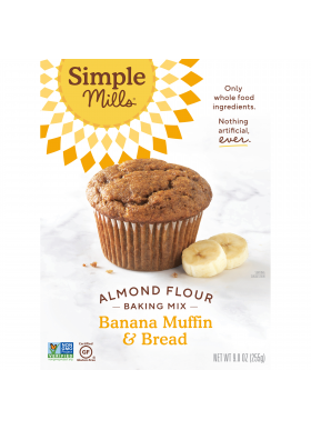 Simple Mills, Naturally Gluten-Free, Almond Flour Mix, Banana Muffin & Bread, 9 oz (255 g)