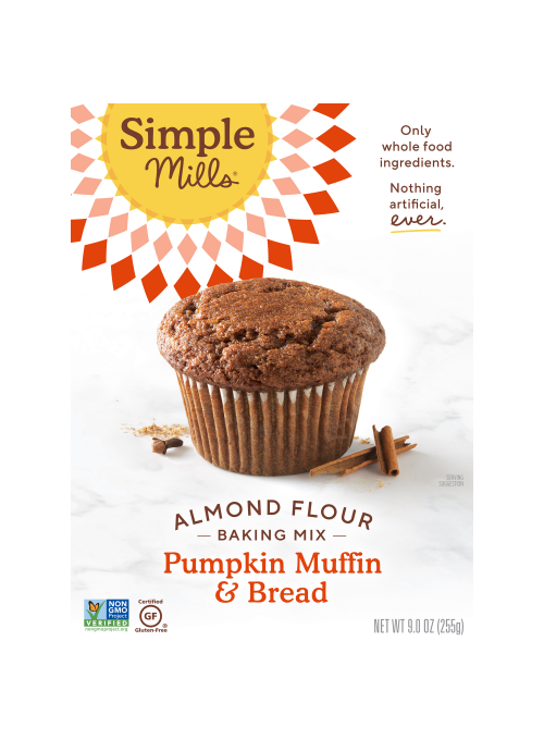 Simple Mills, Naturally Gluten-Free, Almond Flour Mix, Pumpkin Muffin & Bread, 9.0 oz (255 g)