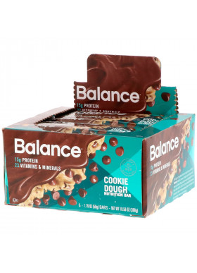 Balance Bar, Nutrition Bar, Cookie Dough, 6 Bars, 1.76 oz (50 g) Each