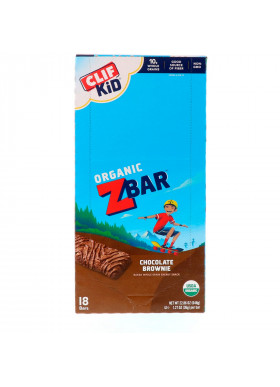 Clif Bar, Clif Kid, Organic Z Bar, Chocolate Brownie, 18 Bars, 1.27 oz (36 g) Each