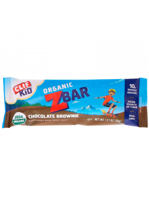 Clif Bar, Clif Kid, Organic Z Bar, Chocolate Brownie, 18 Bars, 1.27 oz (36 g) Each