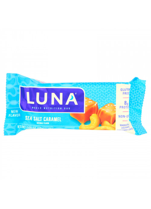 Clif Bar, Luna, Whole Nutrition Bar, Sea Salt Caramel, 15 Bars, 1.69 oz (48 g) Each