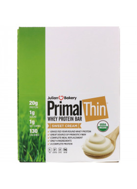 Julian Bakery, PrimalThin Whey Protein Bar, Sweet Cream, 12 Bars, 1.43 lbs (648 g)