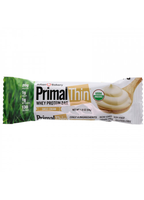 Julian Bakery, PrimalThin Whey Protein Bar, Sweet Cream, 12 Bars, 1.43 lbs (648 g)