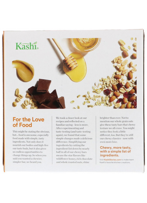 Kashi, Chewy Granola Bars, Peanut Peanut Butter, 6 Bars, 1.2 oz (35 g) Each